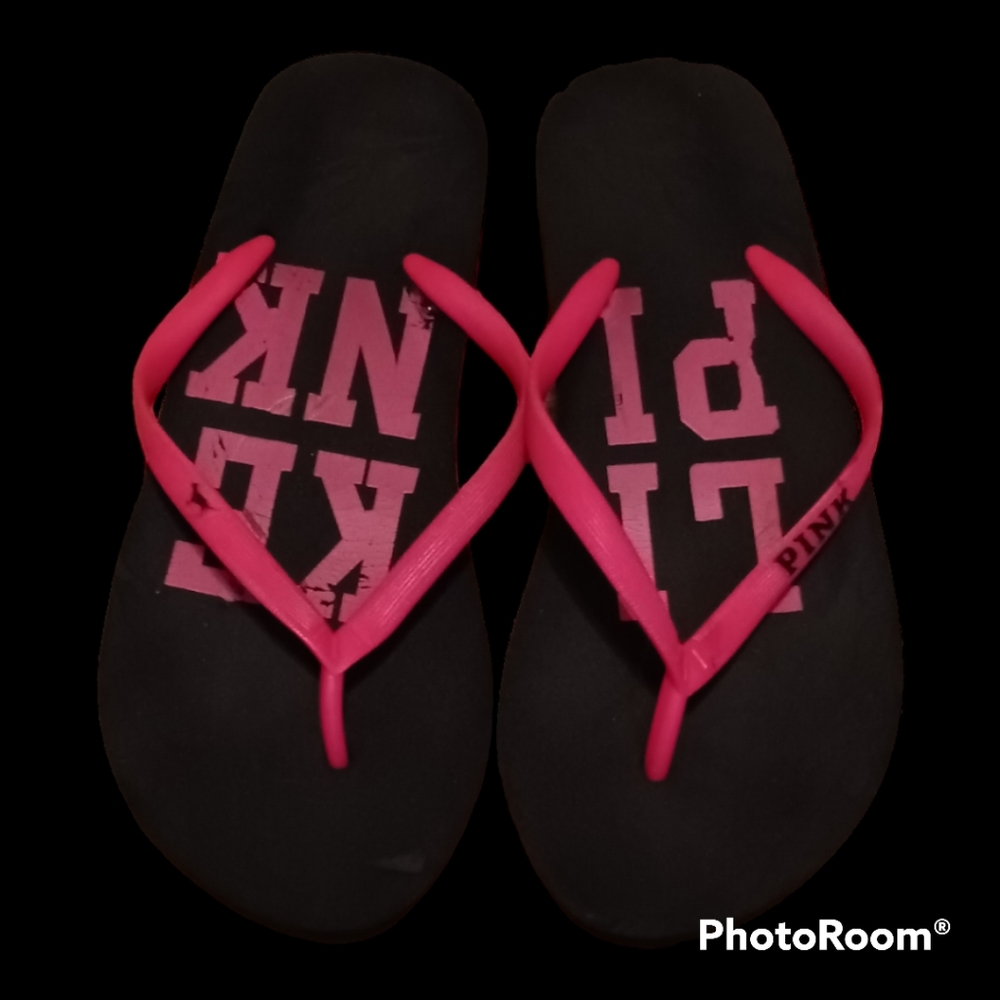 Victoria's Secret Love Pink Flip Flops